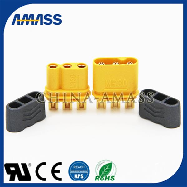 With sheath motor plug for uav, motor plug connector MR30 for drone